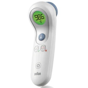 Braun No Touch Forehead Digital Thermometer, All Ages, White BNT300US