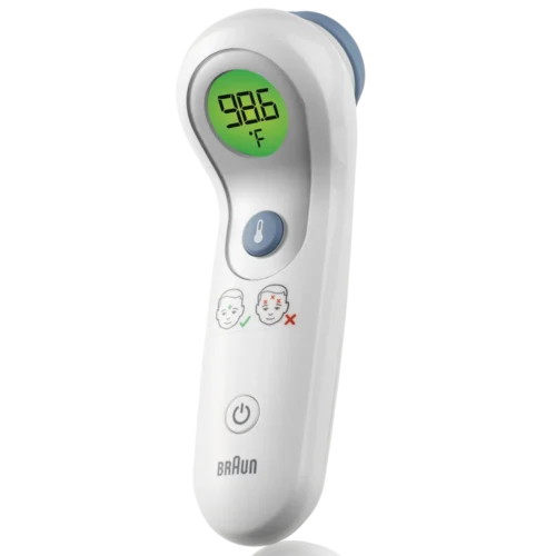 a1 Braun No Touch Forehead Digital Thermometer, All Ages, White BNT300US