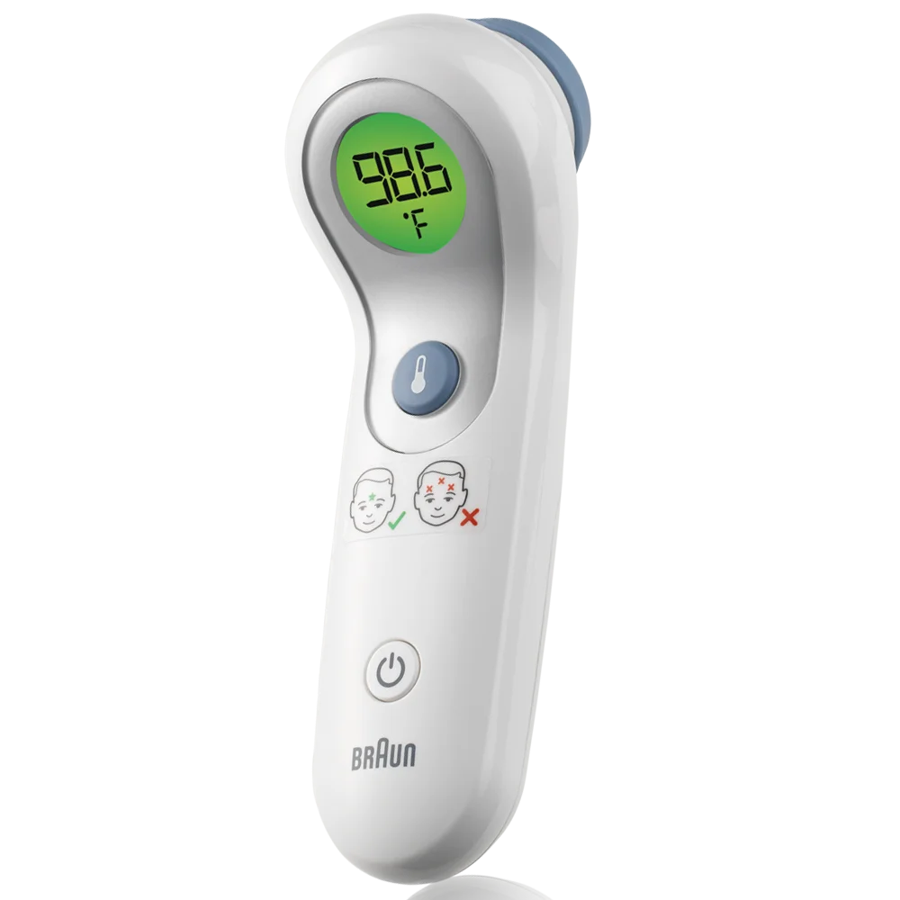 Braun No Touch Forehead Digital Thermometer, All Ages, White BNT300US