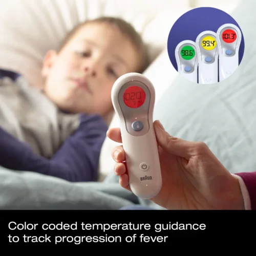 a5 Braun No Touch Forehead Digital Thermometer, All Ages, White BNT300US