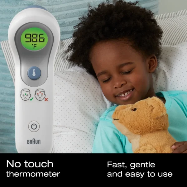 Braun No Touch Forehead Digital Thermometer, All Ages, White BNT300US