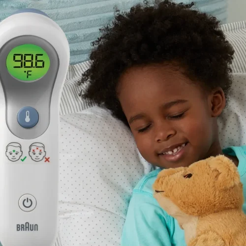 a6 Braun No Touch Forehead Digital Thermometer, All Ages, White BNT300US