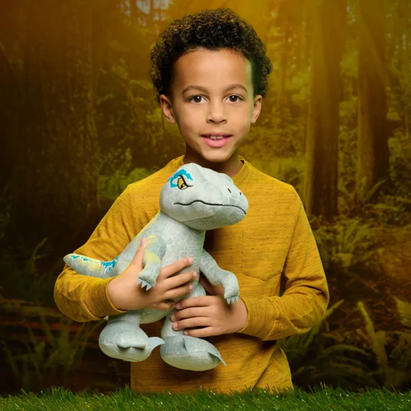 Jurassic World Large 11.5-inch Blue Plush Stuffed Animal, Dinosaur, Kids Toys for Ages 3 up