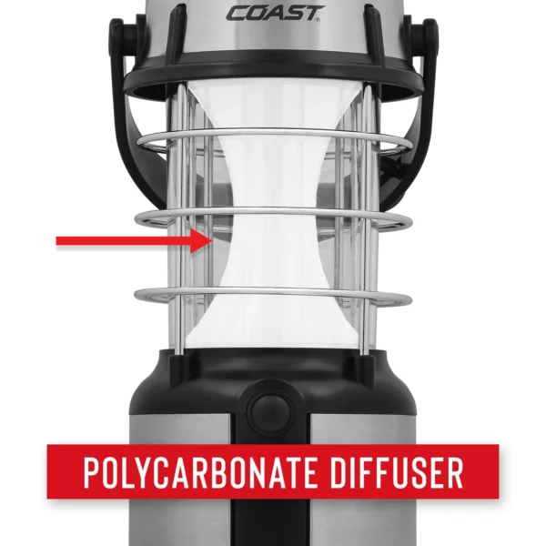 COAST EAL18 LED Lantern – 460 Lumens, Dual Color (White & Red), 4 Light Modes, IP54 Rated