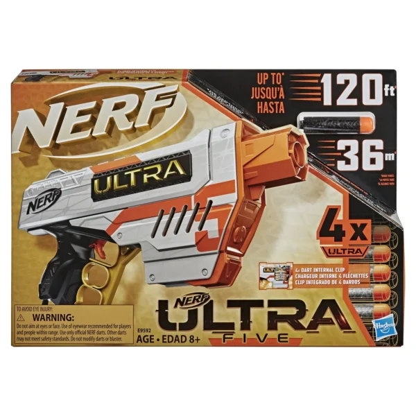 Nerf Ultra Five Kids Toy Blaster with 4 Darts