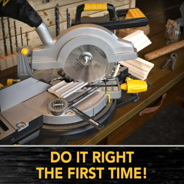 LEXIVON Aluminum Miter Saw Protractor | 7-Inch Rust Proof Angle Finder Featuring