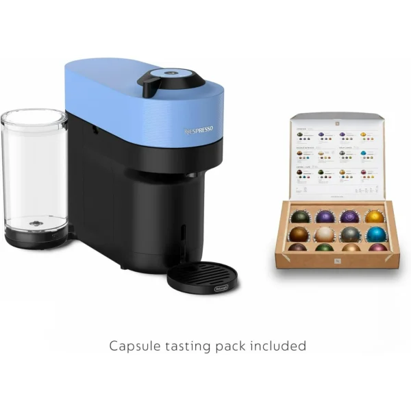 Nespresso Vertuo Pop+ Coffee and Espresso Machine by De'Longhi with Aeroccino Milk Frother, Pacific Blue
