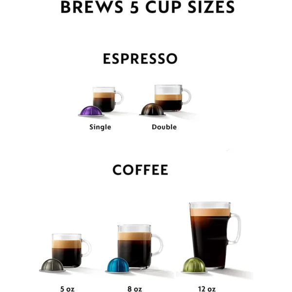 Nespresso Vertuo Pop+ Coffee and Espresso Machine by De'Longhi with Aeroccino Milk Frother, Pacific Blue