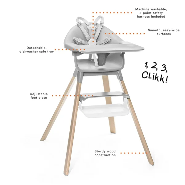 Stokke Clikk High Chair (Cloud Grey)