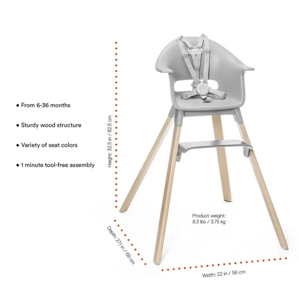 Stokke Clikk High Chair (Cloud Grey)