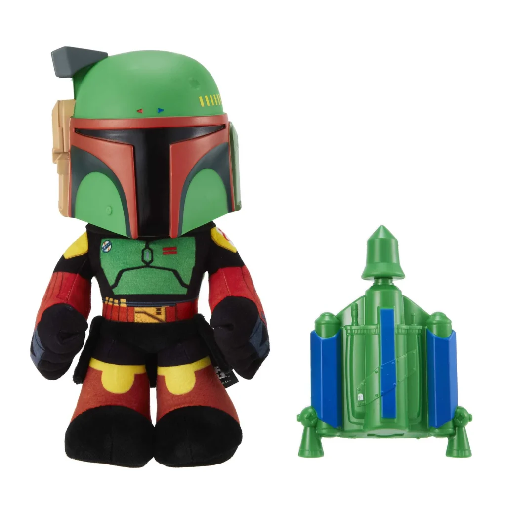 Star Wars Boba Fett Voice Cloner 12" Feature Plush with Air-Powered Soft Rocket Launcher