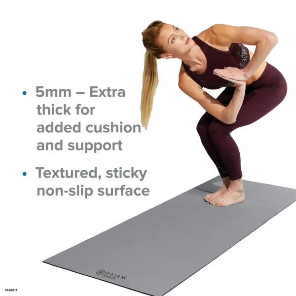 Gaiam Reversible Yoga Mat, Granite, 5mm