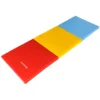 BalanceFrom 6 Ft. x 2 Ft. x 1.5 In. Three-Fold High Density Foam Folding Exercise Mat with Carrying Handles for MMA, Gymnastics and Home Gym, Multi-color