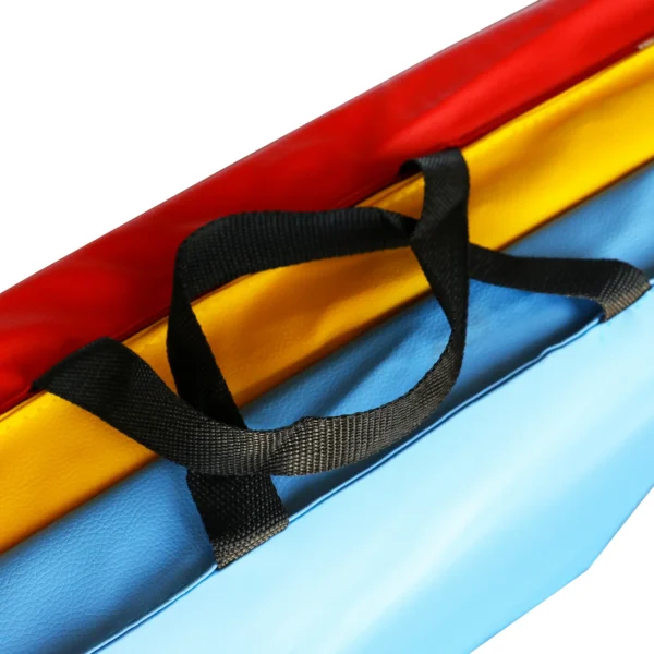 BalanceFrom 6 Ft. x 2 Ft. x 1.5 In. Three-Fold High Density Foam Folding Exercise Mat with Carrying Handles for MMA, Gymnastics and Home Gym, Multi-color