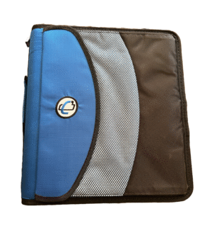 3 Inch, D Ring Binder 2-in-1 Zipper Binder, Black & Red, Assembled Product Height 13" x Depth 3.14 x Width 12.99", Handle and Shoulder Strap Included (Blue)