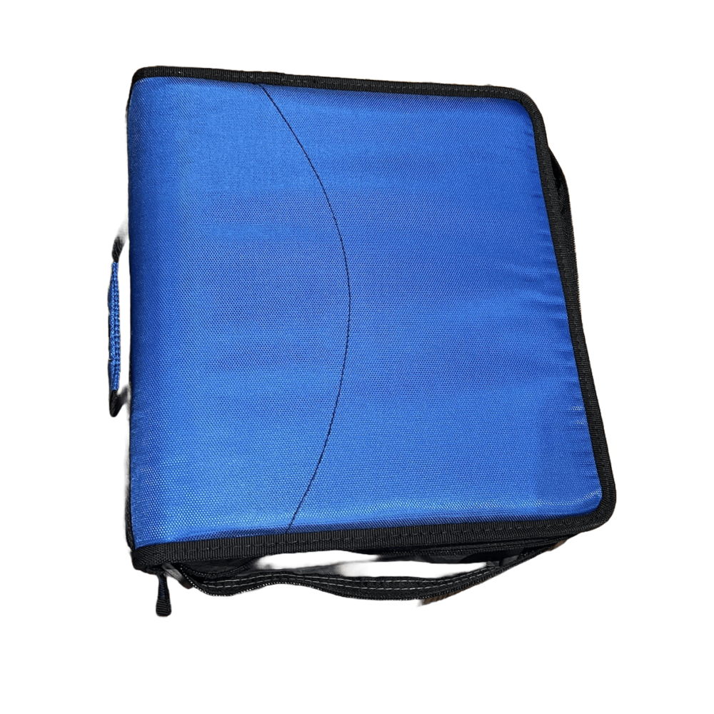 3 Inch, D Ring Binder 2-in-1 Zipper Binder, Black & Red, Assembled Product Height 13" x Depth 3.14 x Width 12.99", Handle and Shoulder Strap Included (Blue)