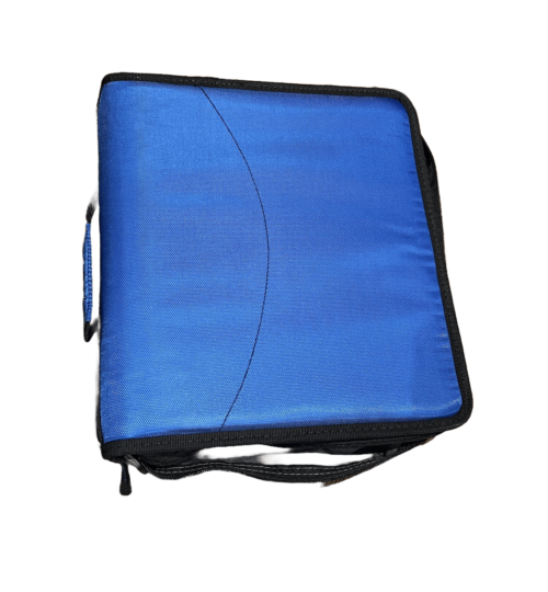 3 Inch, D Ring Binder 2-in-1 Zipper Binder, Black & Red, Assembled Product Height 13" x Depth 3.14 x Width 12.99", Handle and Shoulder Strap Included (Blue)