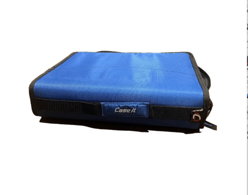 3 Inch, D Ring Binder 2-in-1 Zipper Binder Handle and Shoulder Strap Included Blue & Black