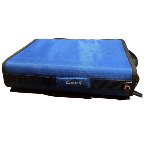 3 Inch, D Ring Binder 2-in-1 Zipper Binder Handle and Shoulder Strap Included Blue & Black