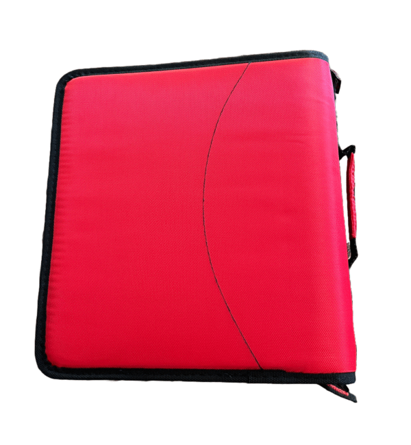 Case-it 3 Inch, D Ring Binder 2-in-1 Zipper Binder, Black & Red, Assembled Product Height 13" x Depth 3.14 x Width 12.99", Handle and Shoulder Strap Included