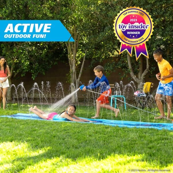 NERF Super Soaker Blast Water Slide – The Ultimate 16 Ft Outdoor Slide for Kids – Includes Extra Water Blaster