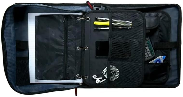 3 Inch, D Ring Binder 2-in-1 Zipper Binder Handle and Shoulder Strap Included Blue & Black