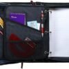 3 Inch, D Ring Binder 2-in-1 Zipper Binder, Black & Red, Assembled Product Height 13" x Depth 3.14 x Width 12.99", Handle and Shoulder Strap Included