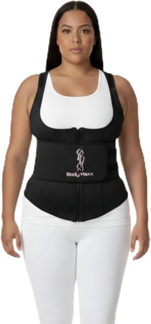 Body Maxx Waist Trainer Corset for Women, Vest Trainer Ab Shaper, Shaping Waist Band, Black 5XL