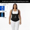 bm3 Body Maxx Waist Trainer Corset for Women, Vest Trainer Ab Shaper, Shaping Waist Band, Black 5XL