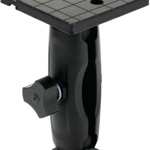 drift Day Drift Marine Square Fish Finder Mount, Heavy Duty Aluminum, 4x4 inch Base, Quick Attach, Black