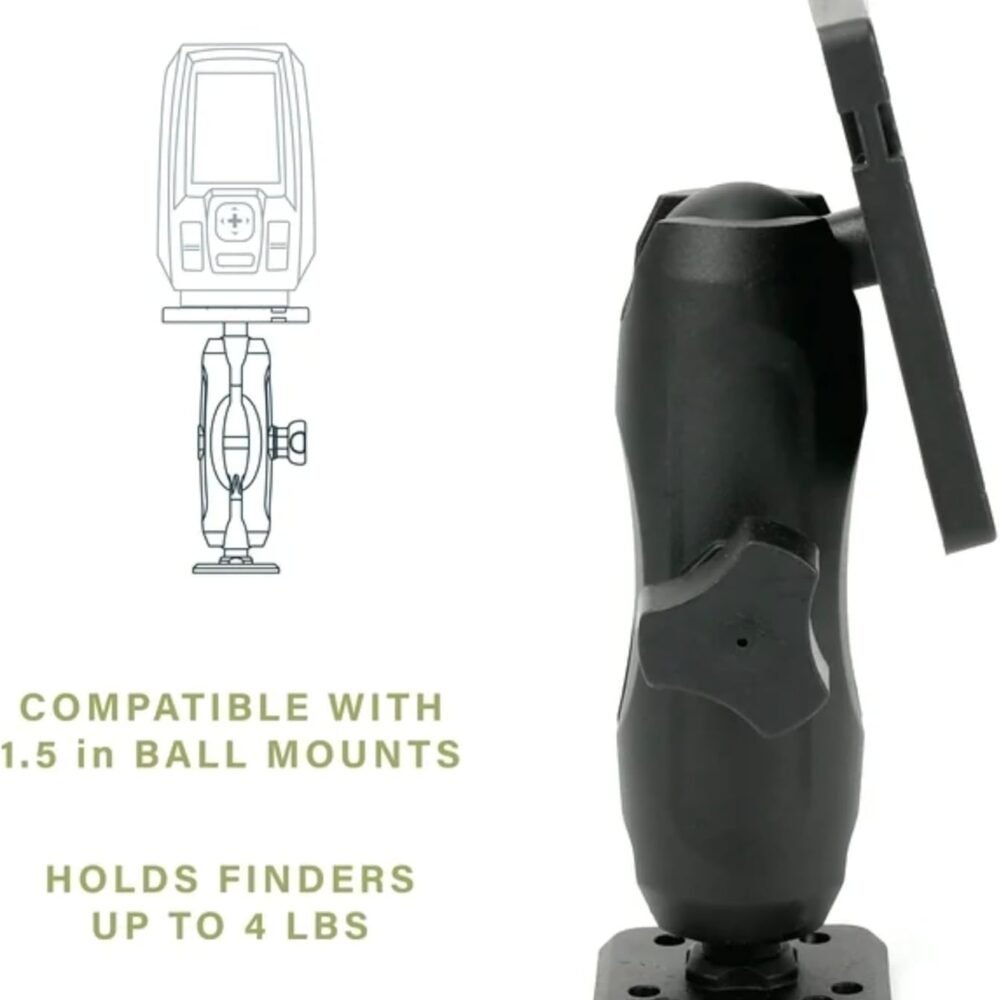 Reliable Durability for Every Angler The Drift Marine Square Fish Finder Mount is meticulously crafted to meet the needs of fishing enthusiasts who demand dependable performance on the water. Built from heavy-duty aluminum, this mount ensures unparalleled durability and resistance to the harsh elements found on marine adventures.