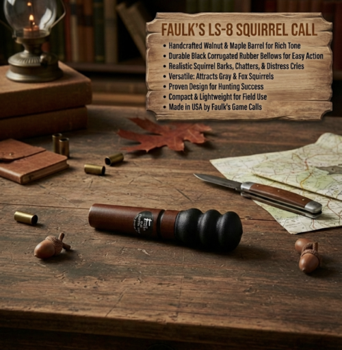 Faulk's Game Calls Deluxe Squirrel Call LS-85, Brown