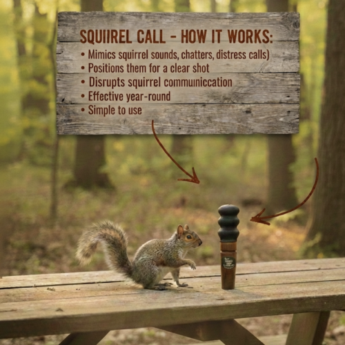 LS-85-5 Faulk's Game Calls Deluxe Squirrel Call LS-85, Brown