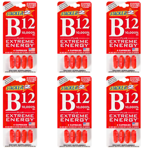 Stacker 2 B12 Blister Packs - Extreme Energy (4 Per Card)