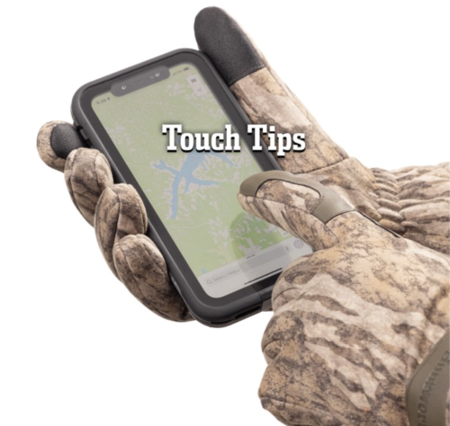 Huntworth Men’s Endeavor Heat Boost™ Gloves (Mossy Oak Bottomland), Size L/XL