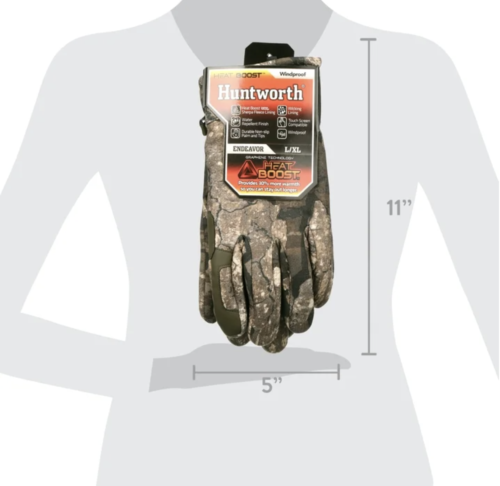 Huntworth Heat Boost™ Hunting Gloves (RealTree Timber®) Size L/XL