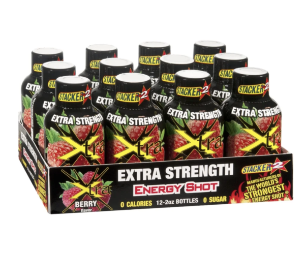 Stacker 2 Xtra Energy Shot - Berry Flavor (Pack of 12)