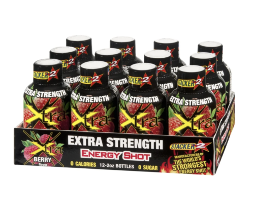 Stacker 2 Xtra Energy Shot - Berry Flavor (Pack of 12)