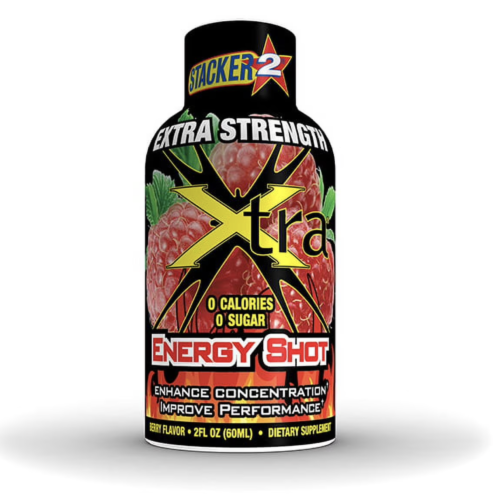 Stacker 2 Xtra Energy Shot - Berry Flavor (Pack of 12)