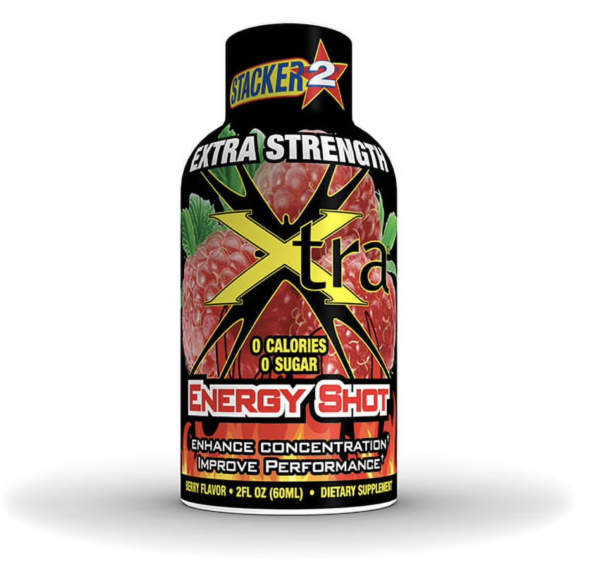Stacker 2 Xtra Energy Shot - Berry Flavor (Pack of 12)