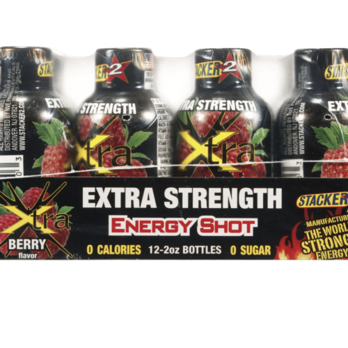 Stacker 2 Xtra Energy Shot - Berry Flavor (Pack of 12)