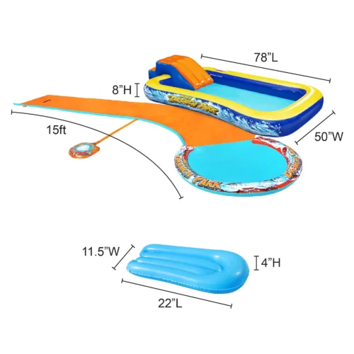 d16 Banzai Aqua Drench 3-in-1 Splash Park for Outdoor Summer Fun Ages 3+