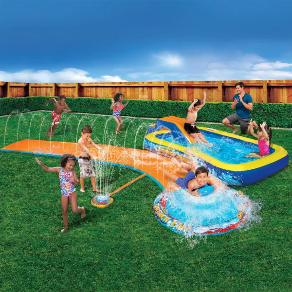 d5 Banzai Aqua Drench 3-in-1 Splash Park for Outdoor Summer Fun Ages 3+