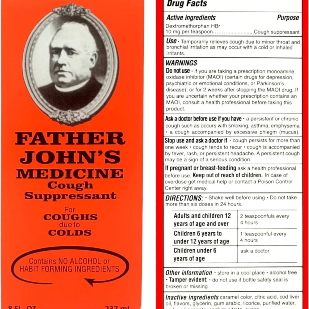 Father John's Alcohol-Free Cough Medicine, 8 Ounces