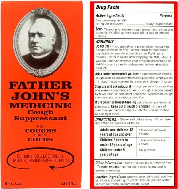 Father John's Alcohol-Free Cough Medicine, 8 Ounces