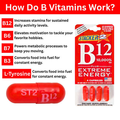 Stacker 2 B12 Blister Packs - Extreme Energy (4 Per Card)