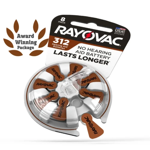 Rayovac Size 312 Hearing Aid Batteries (16 Pack)
