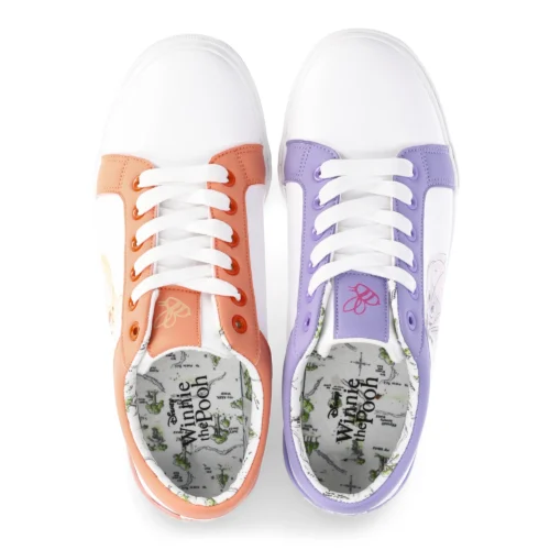 Disney Women's Winnie the Pooh and Eeyore Low-Top Court Sneakers, Size 11