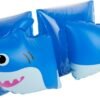 Coconut Grove Inflatable Swim Arm Bands, Finn the Shark Design, Blue, Ages 3-6 Years, 11 x 6.5 Inch