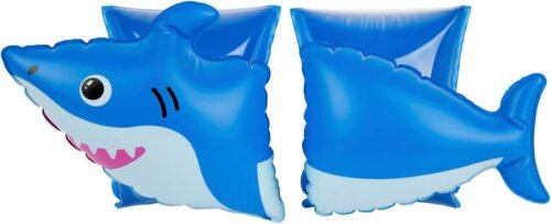 Coconut Grove Inflatable Swim Arm Bands, Finn the Shark Design, Blue, Ages 3-6 Years, 11 x 6.5 Inch